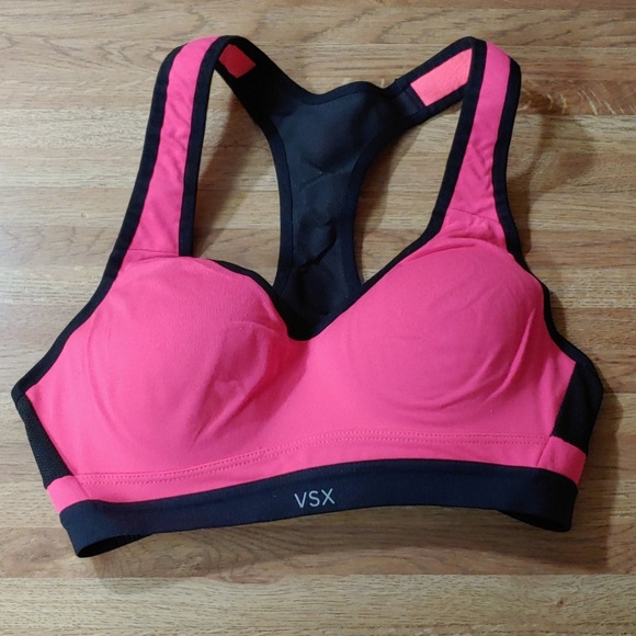 Victoria's Secret Neon Red Incredible Sport Bra 32B NWOT - Picture 2 of 9